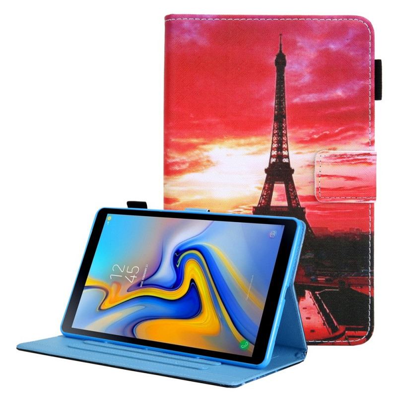 Fliptok / Bőrtok Samsung Galaxy Tab A8 (2021) Naplemente Eiffel-torony