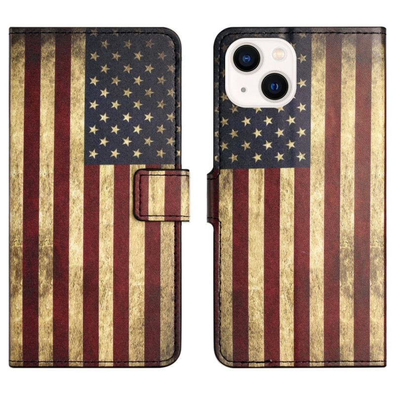 Fliptok iPhone 15 Plus Vintage Usa Zászló