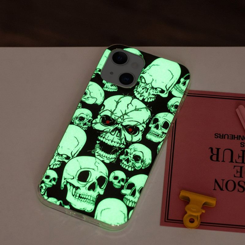 Telefontok iPhone 15 Plus Fluoreszkáló Koponyák