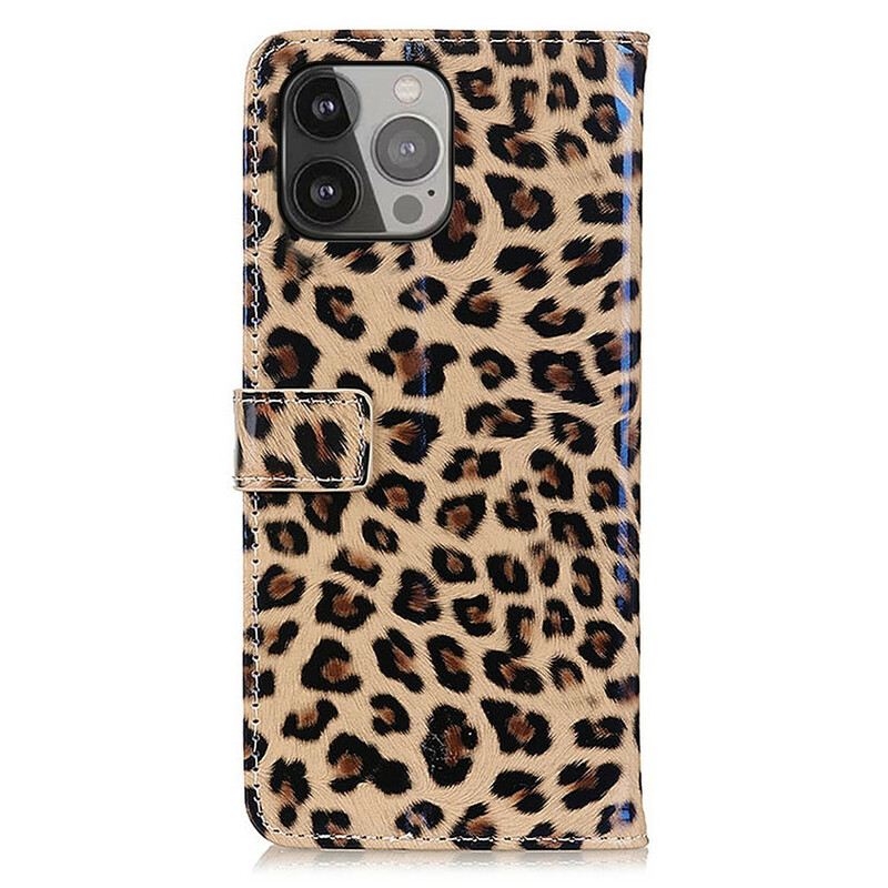 Fliptok iPhone 13 Pro Max Sima Leopárd