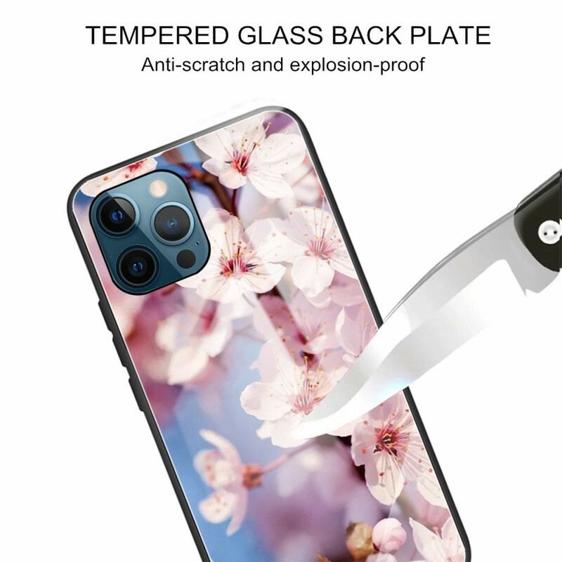 Tok iPhone 13 Pro Max Edzett Üveg Valósághű Virágok