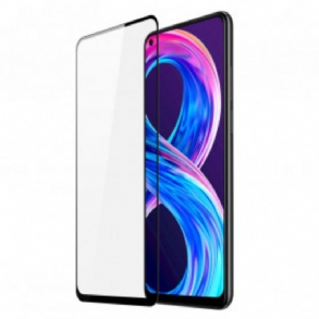 Realme 8/8 Pro Black Edges Edzett Üveg Képernyővédő Fólia