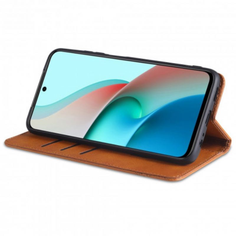 Fliptok Xiaomi Redmi Note 10 / 10S Bőrtok Azns Bőrformázó