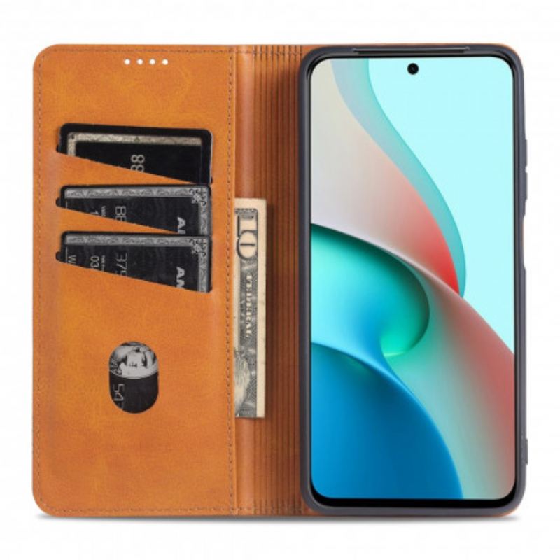 Fliptok Xiaomi Redmi Note 10 / 10S Bőrtok Azns Bőrformázó