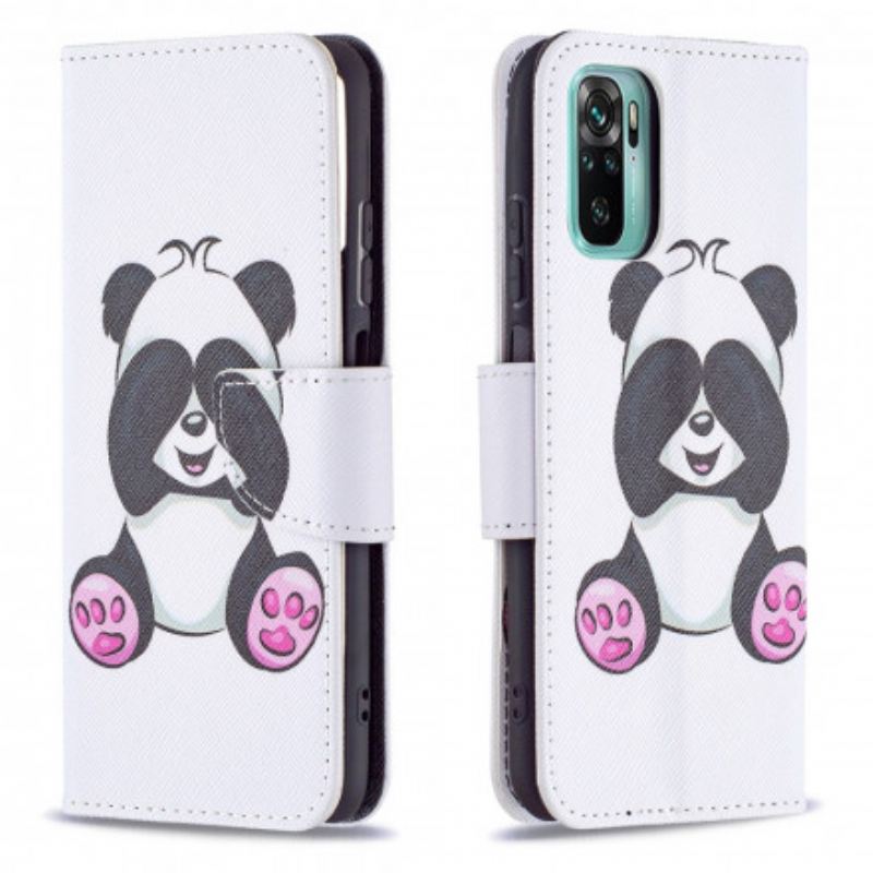 Kinyitható Tokok Xiaomi Redmi Note 10 / 10S Panda Fun