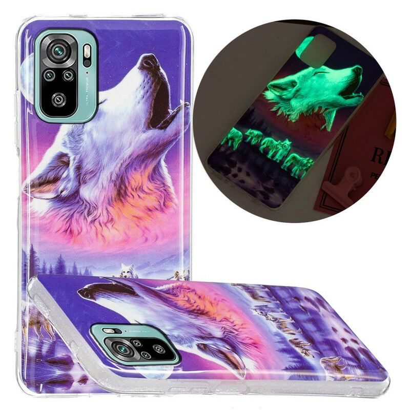 Telefontok Xiaomi Redmi Note 10 / 10S Fluoreszkáló Wolf Sorozat