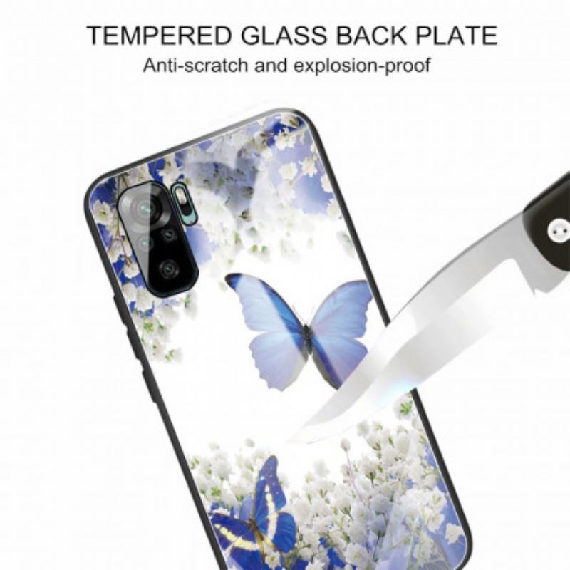 Tok Xiaomi Redmi Note 10 / 10S Butterflies Design Edzett Üveg