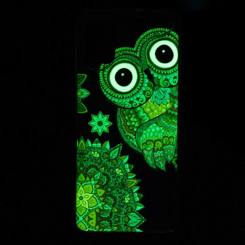 Tok Xiaomi Redmi Note 10 / 10S Fluoreszkáló Bagolymandala