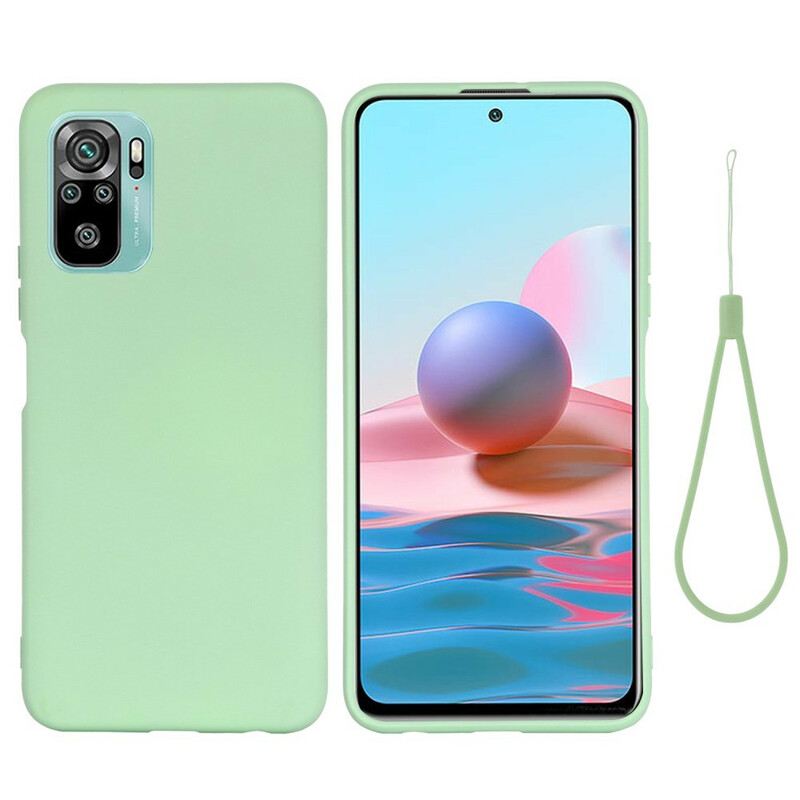 Tok Xiaomi Redmi Note 10 / 10S Folyékony Szilikon Nyakpánttal