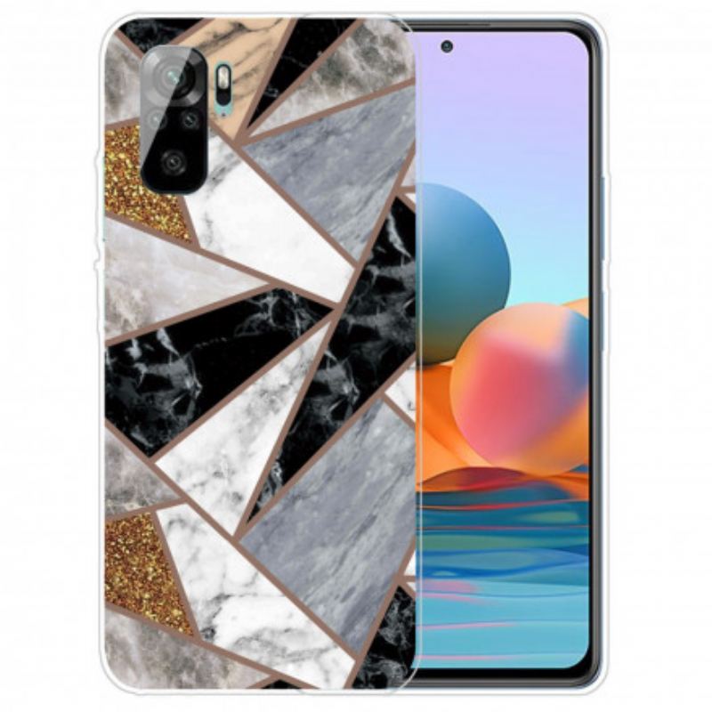 Tok Xiaomi Redmi Note 10 / 10S Intenzív Geometriájú Márvány