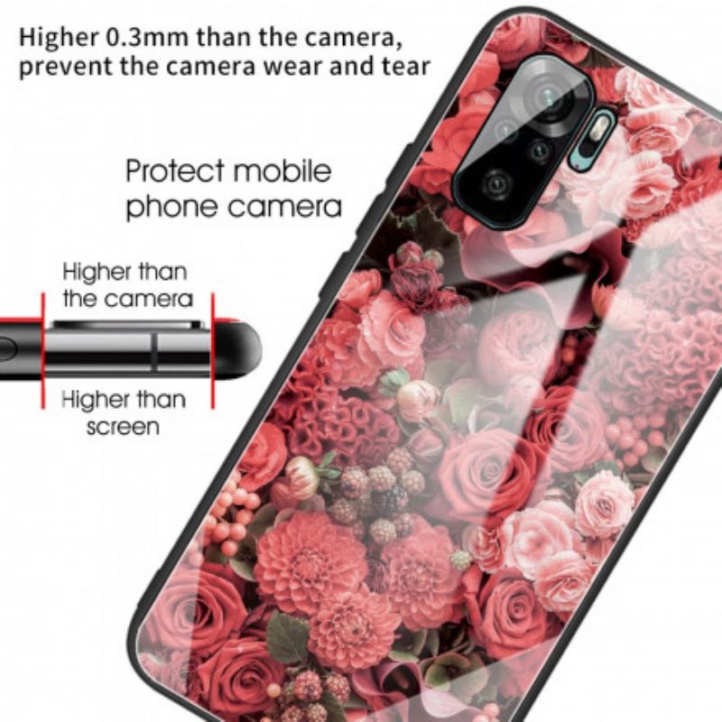 Tok Xiaomi Redmi Note 10 / 10S Rose Flowers Edzett Üveg