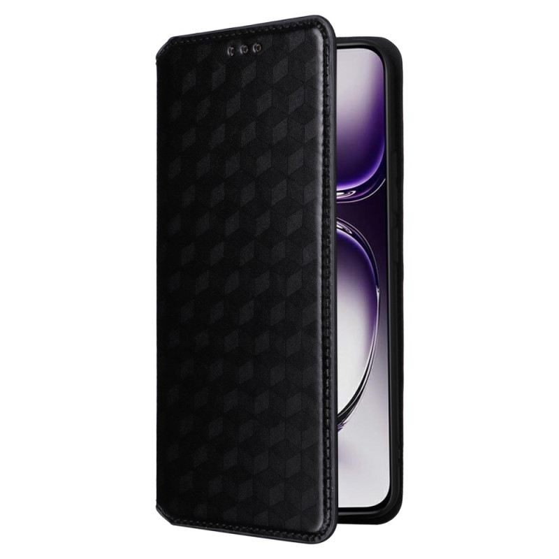 Bőrtok Oppo Reno 12 Pro 5g 3d Gyémánt Minta