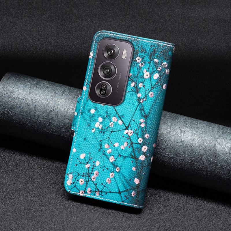 Kinyitható Bőrtok Oppo Reno 12 Pro 5g Virágzó Ágak