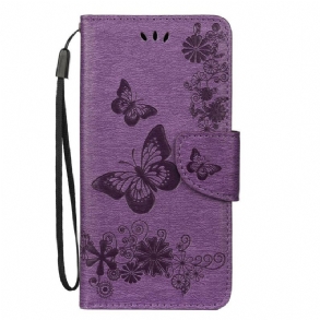 Kinyitható Tokok Samsung Galaxy Note 10 szíjjal Splendid Strap Butterflies