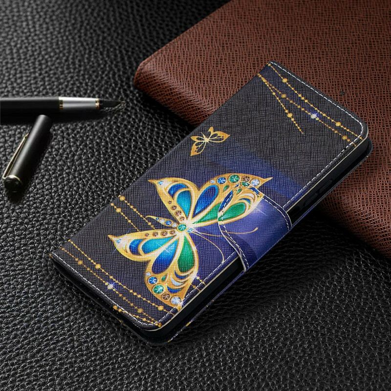 Fliptok / Bőrtok Xiaomi Redmi Note 9 Pro 5G Magic Butterfly