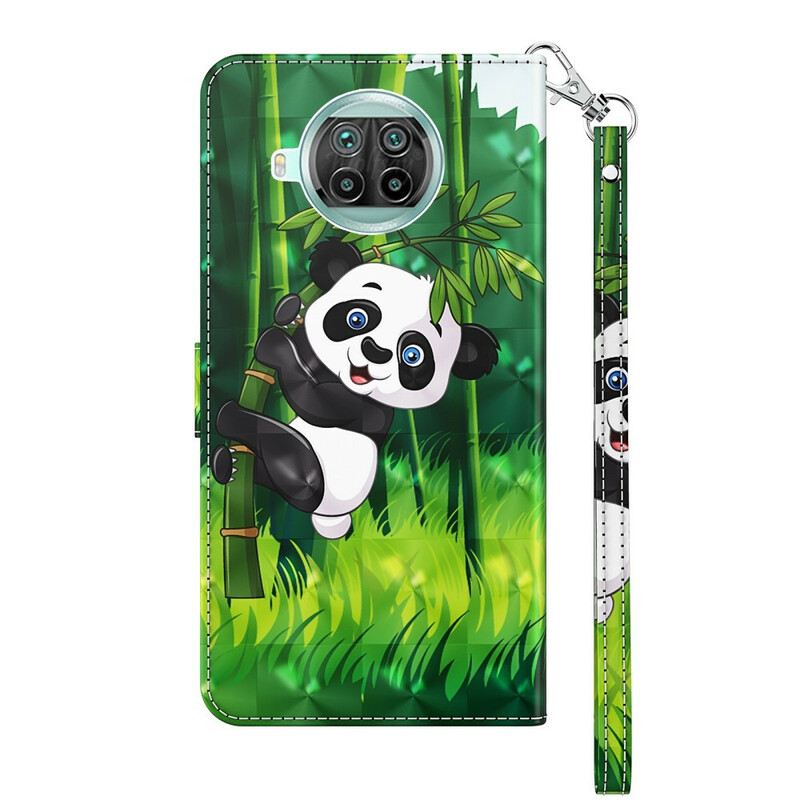 Fliptok / Bőrtok Xiaomi Redmi Note 9 Pro 5G Panda És Bambusz