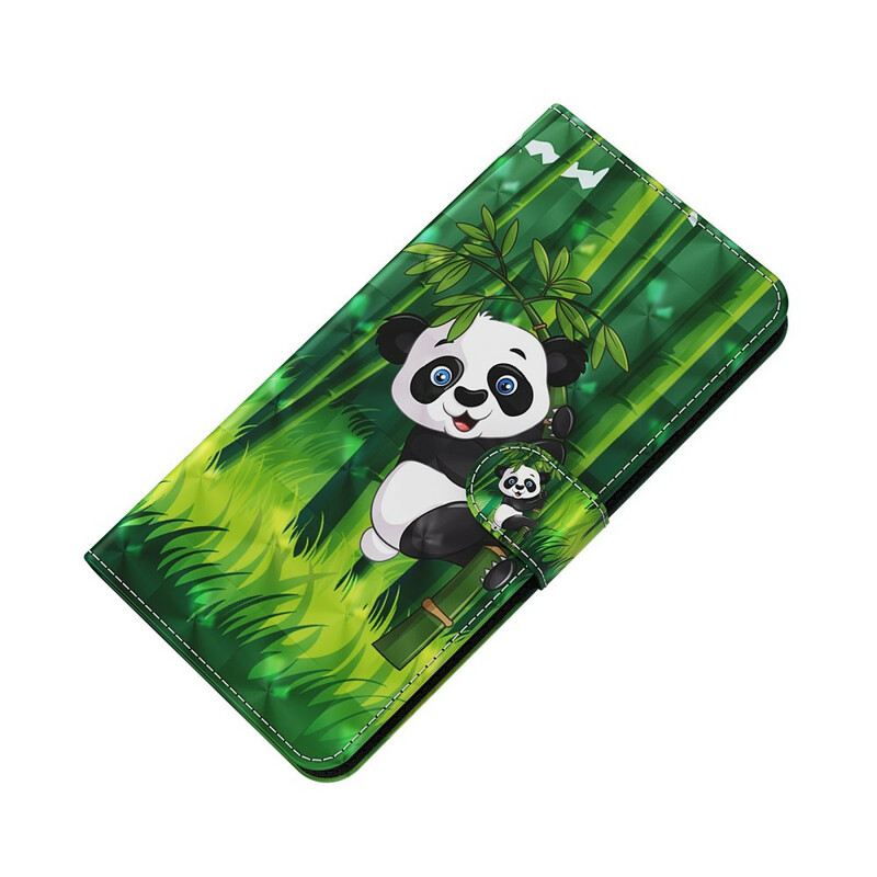 Fliptok / Bőrtok Xiaomi Redmi Note 9 Pro 5G Panda És Bambusz