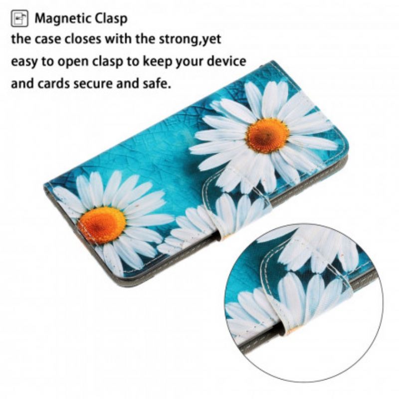 Fliptok Xiaomi Redmi Note 9 Pro 5G szíjjal Thong Daisies