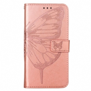 Fliptok / Bőrtok Oppo Find X5 Butterfly Design Zsinórral