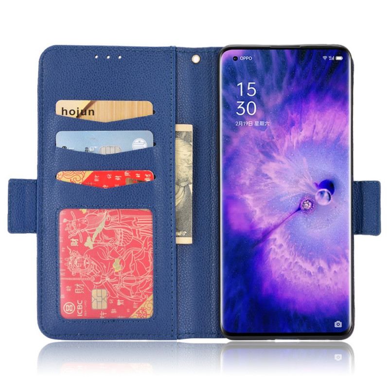 Fliptok / Bőrtok Oppo Find X5 Flap Dupla Új Színek