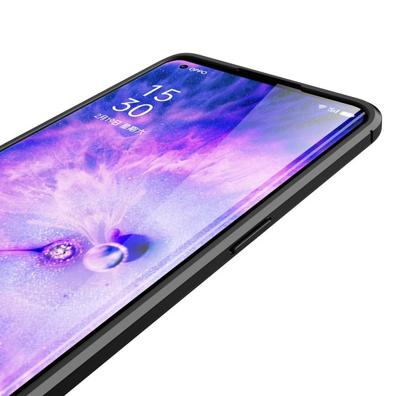 Tok Oppo Find X5 Bőrhatású Litcsi Dupla Vonal