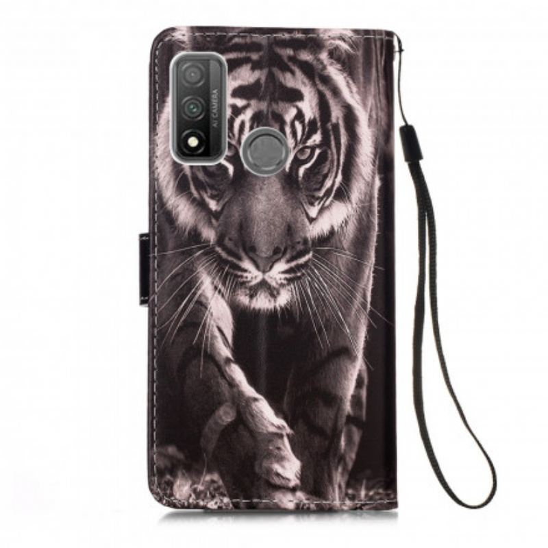 Fliptok / Bőrtok Huawei P Smart 2020 Éjszakai Tigris