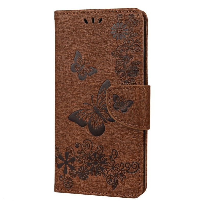 Fliptok / Bőrtok Huawei P Smart 2020 szíjjal Splendid Strap Butterflies