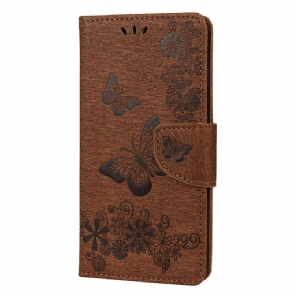 Fliptok / Bőrtok Huawei P Smart 2020 szíjjal Splendid Strap Butterflies