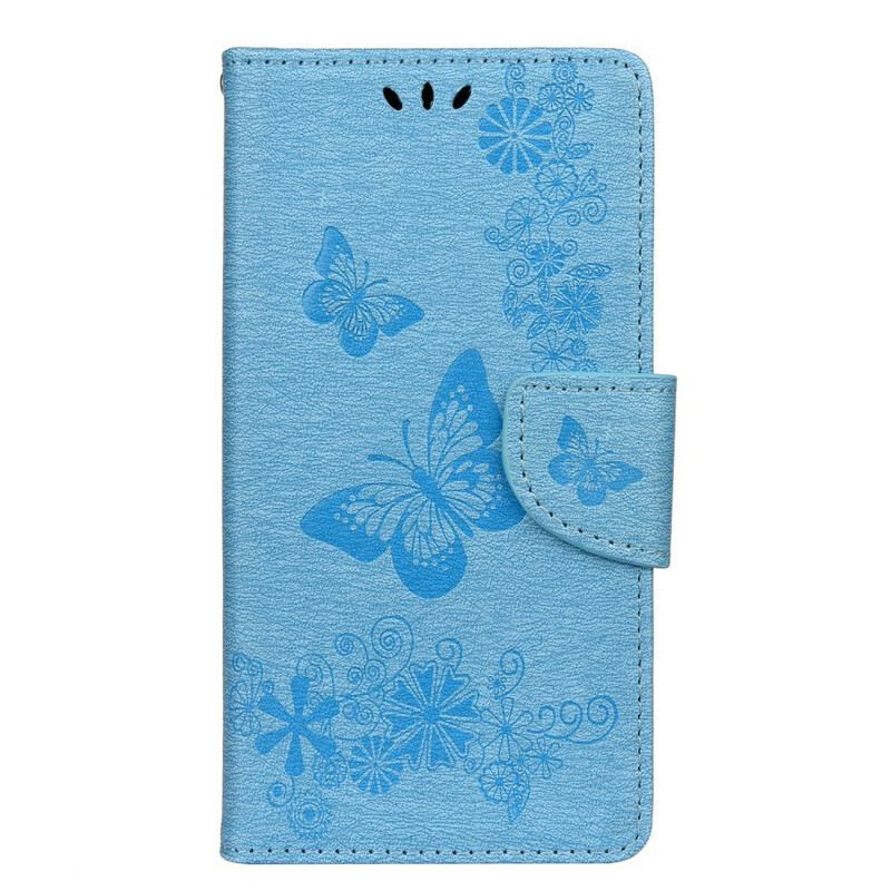 Fliptok / Bőrtok Huawei P Smart 2020 szíjjal Splendid Strap Butterflies