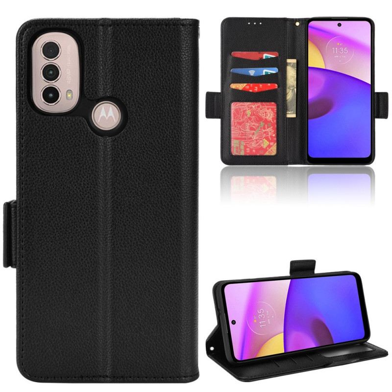 Fliptok / Bőrtok Moto E40 / E30 / E20 Flap Dupla Új Színek