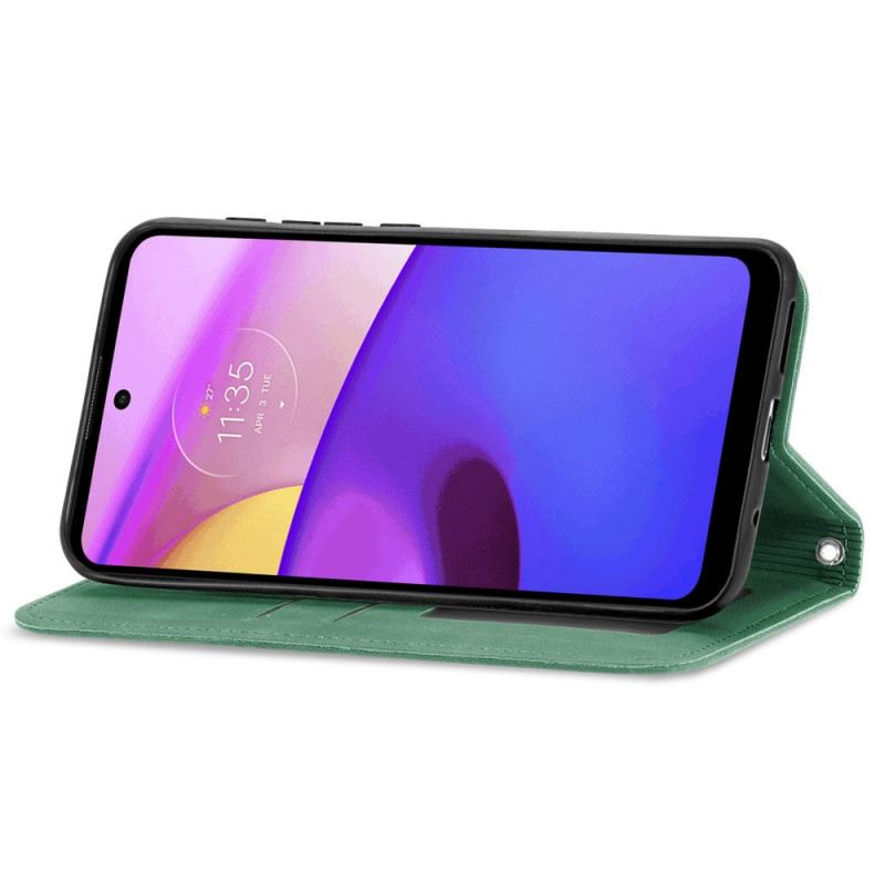 Fliptok Moto E40 / E30 / E20 Bőrtok Skin-touch Design