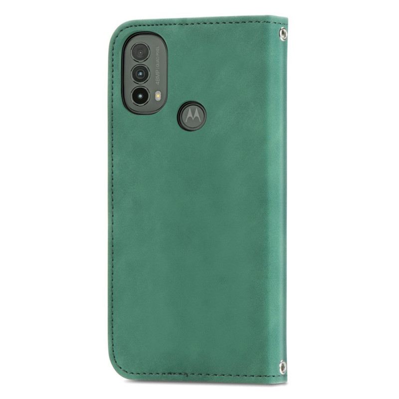 Fliptok Moto E40 / E30 / E20 Bőrtok Skin-touch Design