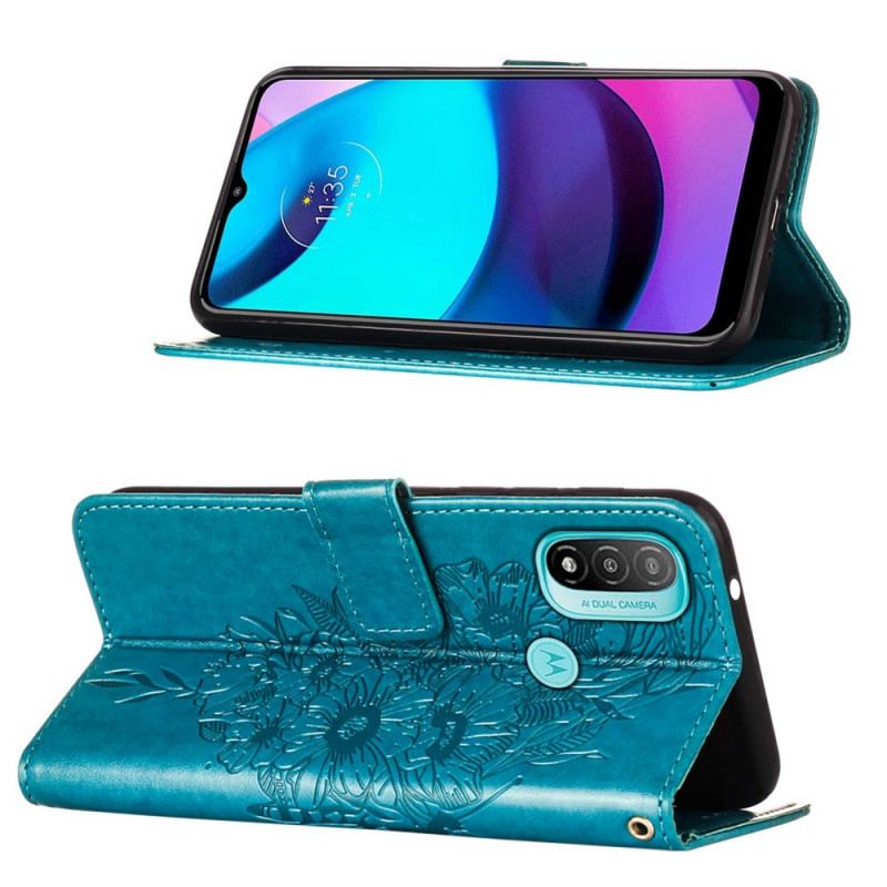 Fliptok Moto E40 / E30 / E20 Pillangó Design