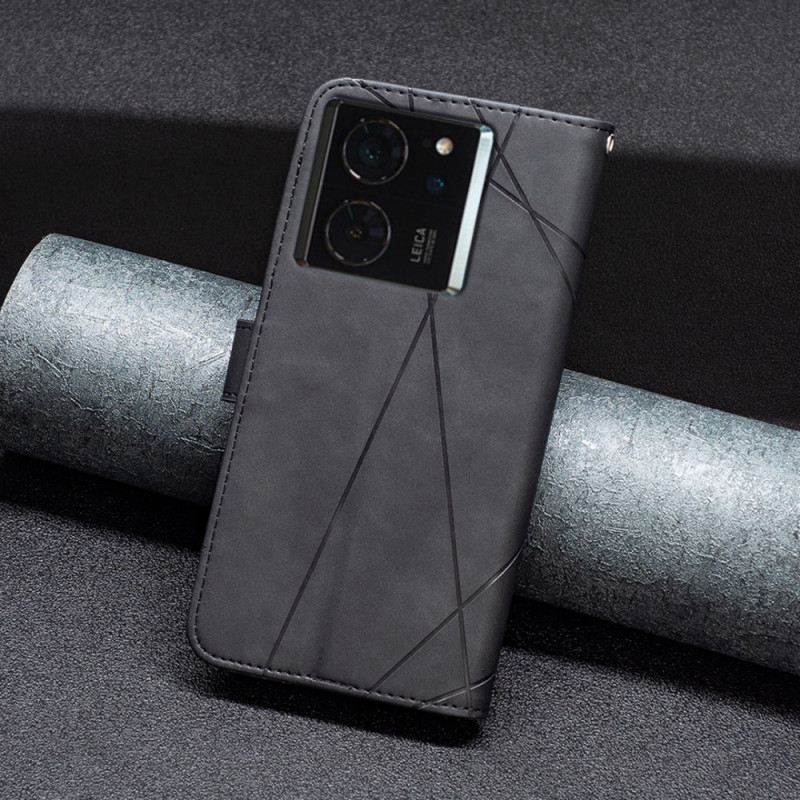 Bőrtok Xiaomi 14t Geometriai Minta