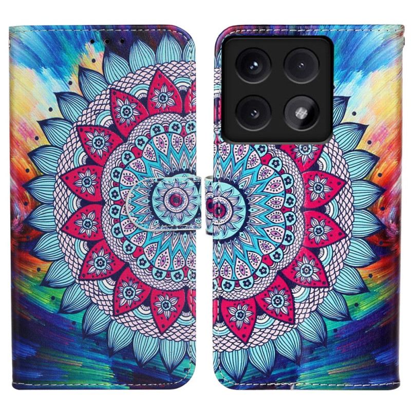 Bőrtok Xiaomi 14t Mandala Premium