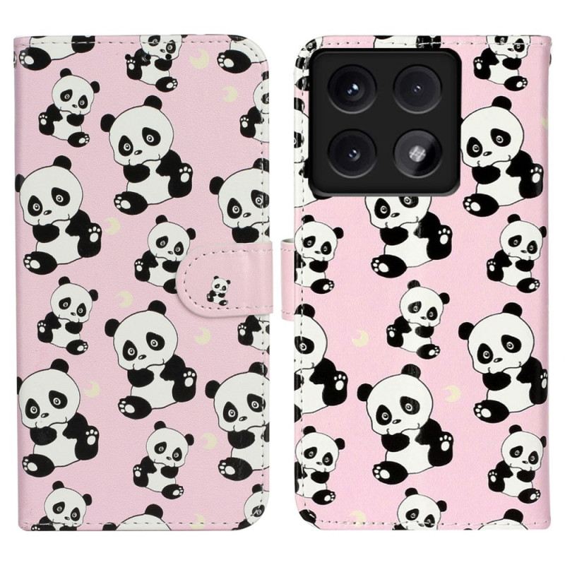 Kinyitható Tokok Xiaomi 14t Pandas Premium