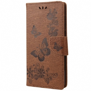 Fliptok / Bőrtok Xiaomi Redmi 10A szíjjal Splendid Strap Butterflies