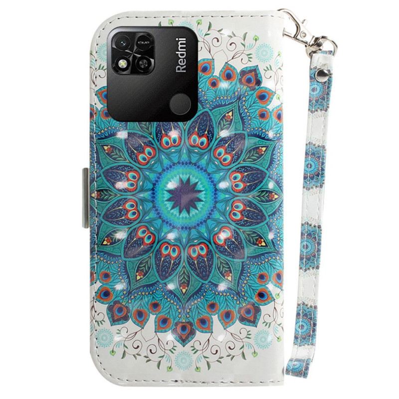 Fliptok Xiaomi Redmi 10A szíjjal Pántos Mandala