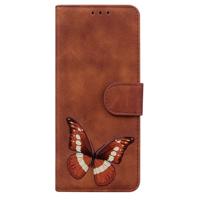 Fliptok / Bőrtok Samsung Galaxy A03s Skin-touch Butterfly