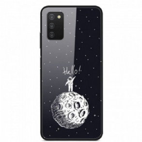 Tok Samsung Galaxy A03s Hello Moon Tempered Glass