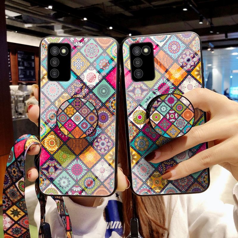 Tok Samsung Galaxy A03s Patchwork Mágneses Tartó