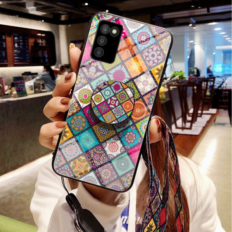 Tok Samsung Galaxy A03s Patchwork Mágneses Tartó