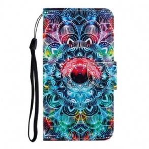 Fliptok / Bőrtok Samsung Galaxy A31 szíjjal Feltűnő Strappy Mandala