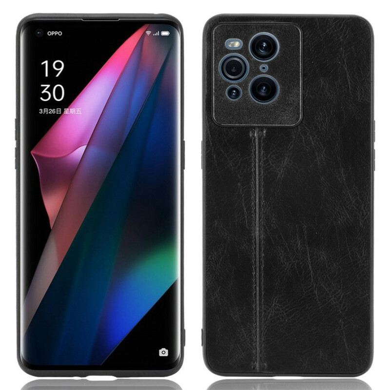 Telefontok Oppo Find X3 Pro Couture Bőr Hatás