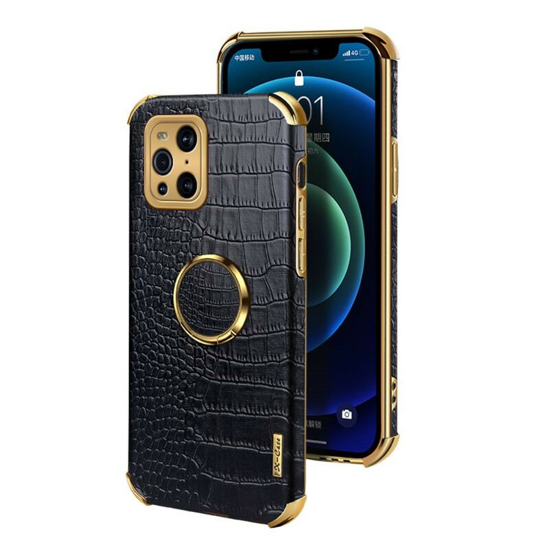 Telefontok Oppo Find X3 Pro X-case Krokodilbőr Hatás