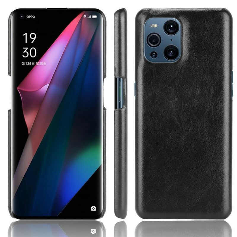 Tok Oppo Find X3 Pro Licsi Bőr Hatás