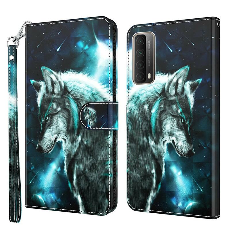 Fliptok / Bőrtok Huawei P Smart 2021 Majestic Wolf