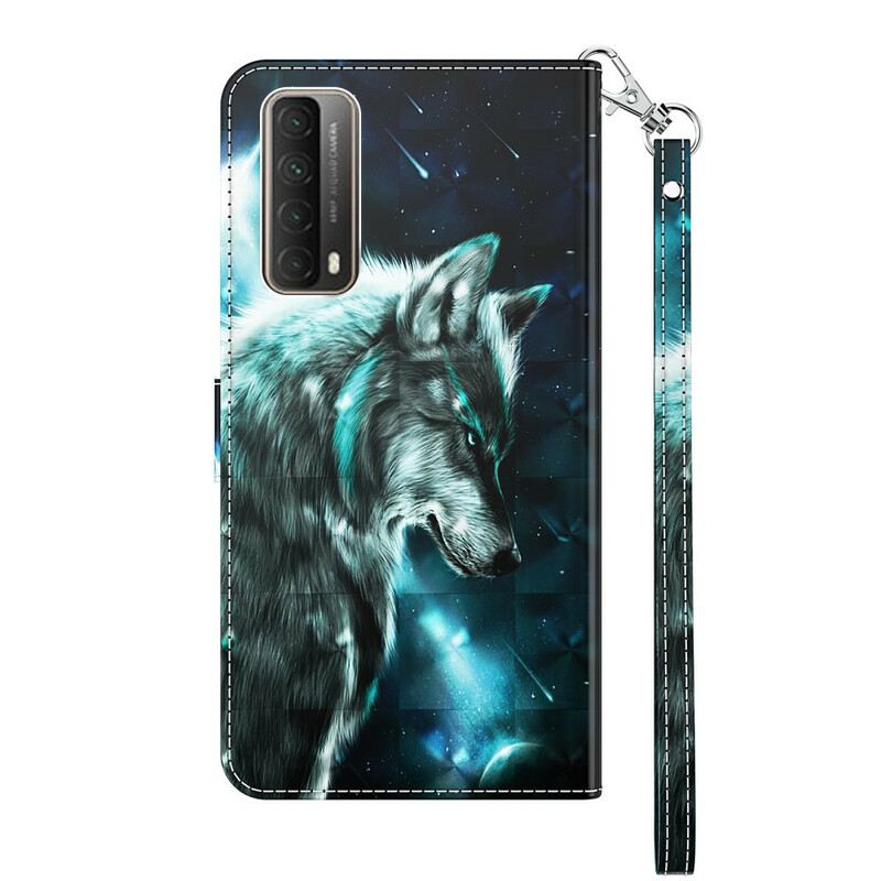 Fliptok / Bőrtok Huawei P Smart 2021 Majestic Wolf