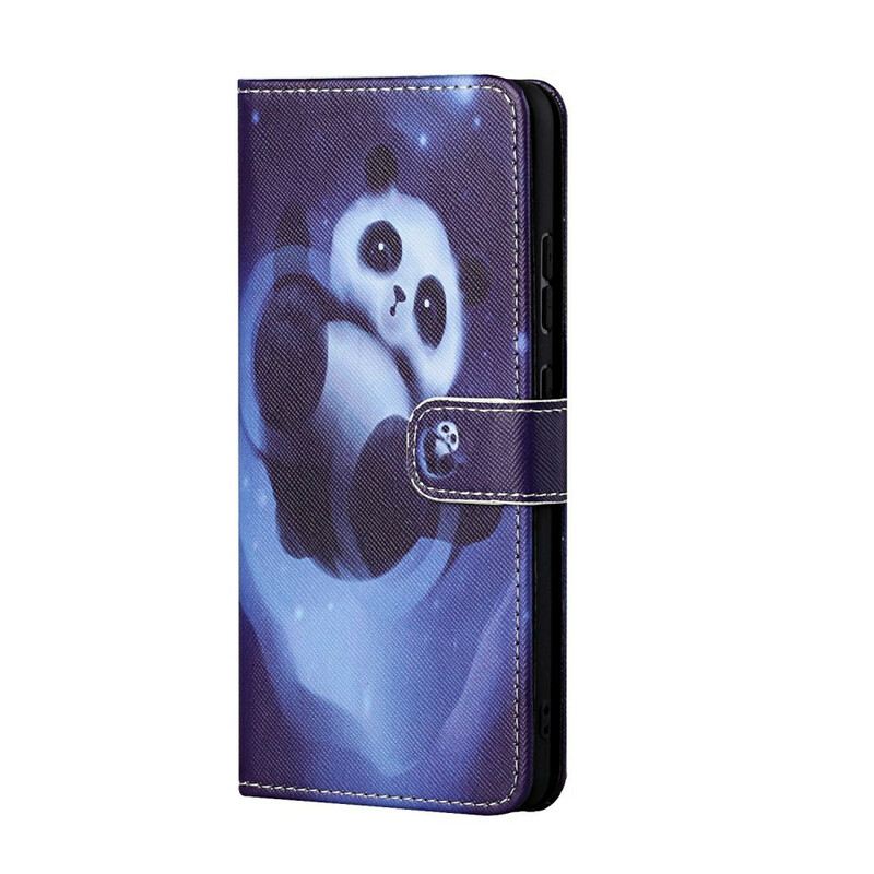 Fliptok / Bőrtok Huawei P Smart 2021 szíjjal Panda Space Kötéllel