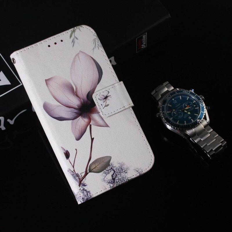 Fliptok Huawei P Smart 2021 Rózsaszín Virág